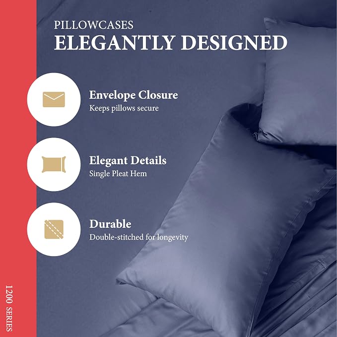 100% Egyptian Cotton King Size Sheets Set - Image 5