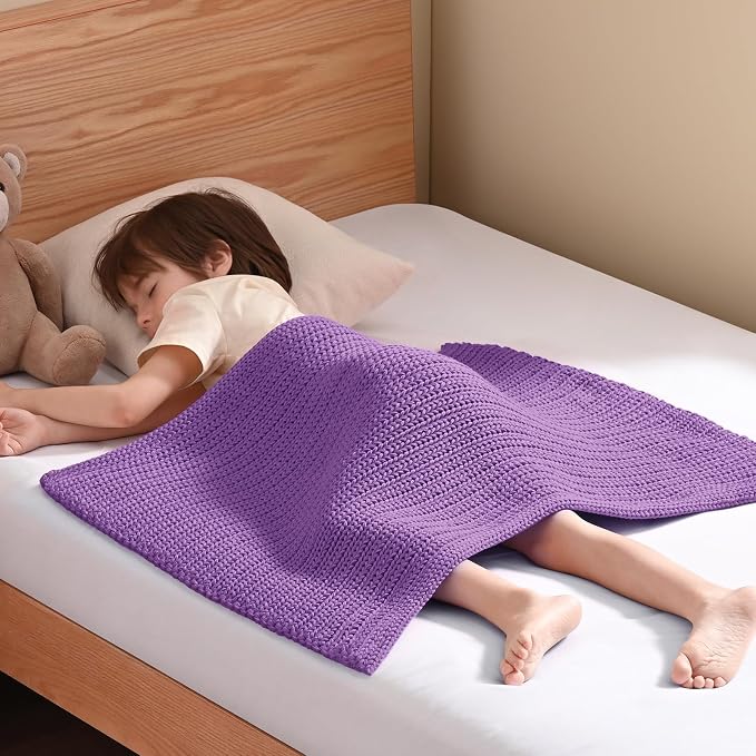Guohaoi Knitted Weighted Lap Pad No Beads Cooling Weighted Blanket Kids by GuohuoiHomeKitchen