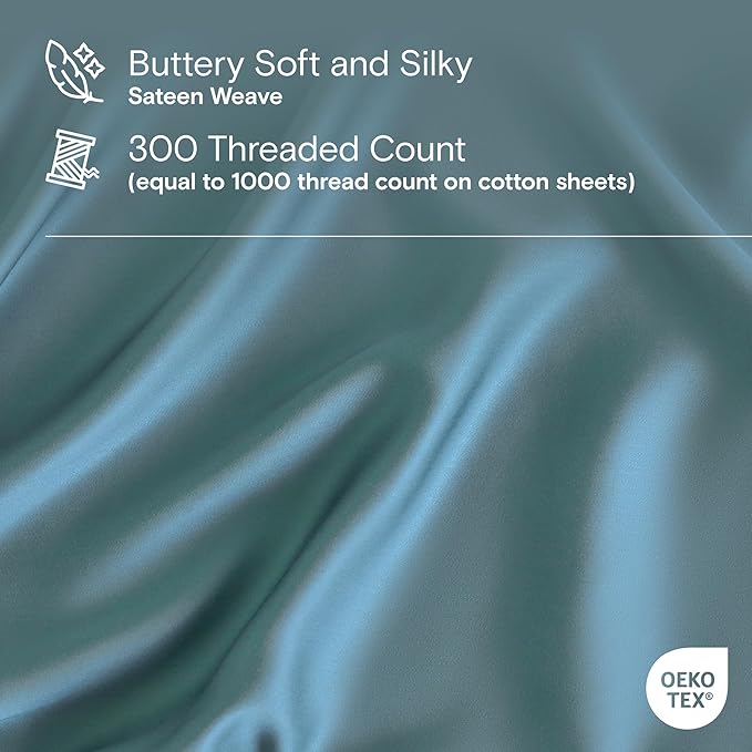 DOZ Sheet Set, 100% Viscose derived from Bamboo, Organically Grown, Buttery Soft - Image 3