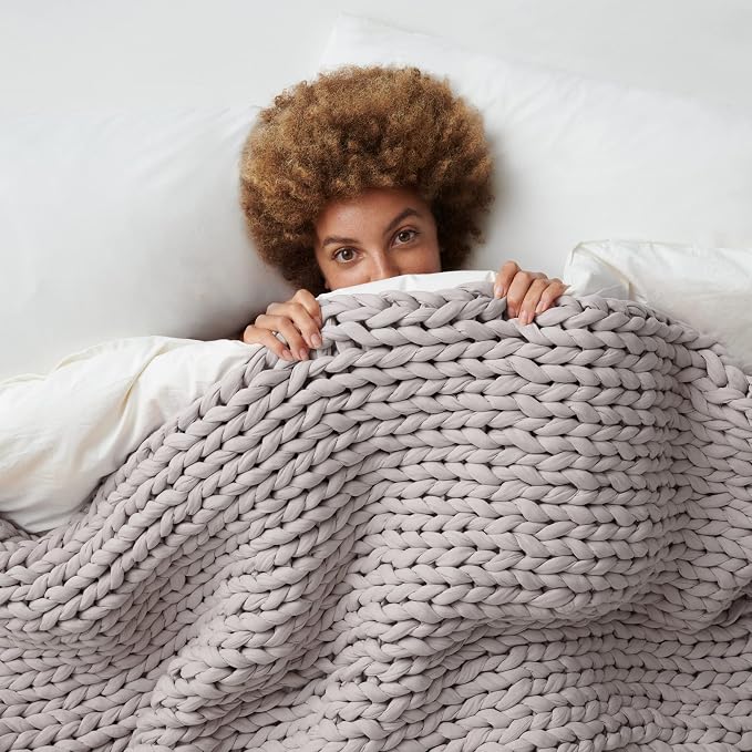 Bearaby Cotton Hand-Knit Weighted Blankets - Image 8