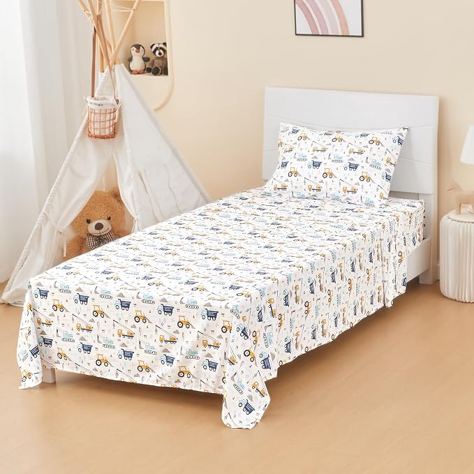 lasoftan Kids Sheet Set Twin Size 3 Pcs, Boys Sheet Set - Image 3