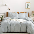 JELLYMONI 100% Natural Cotton 3pcs Striped Duvet Cover Sets, by JELLYMONI