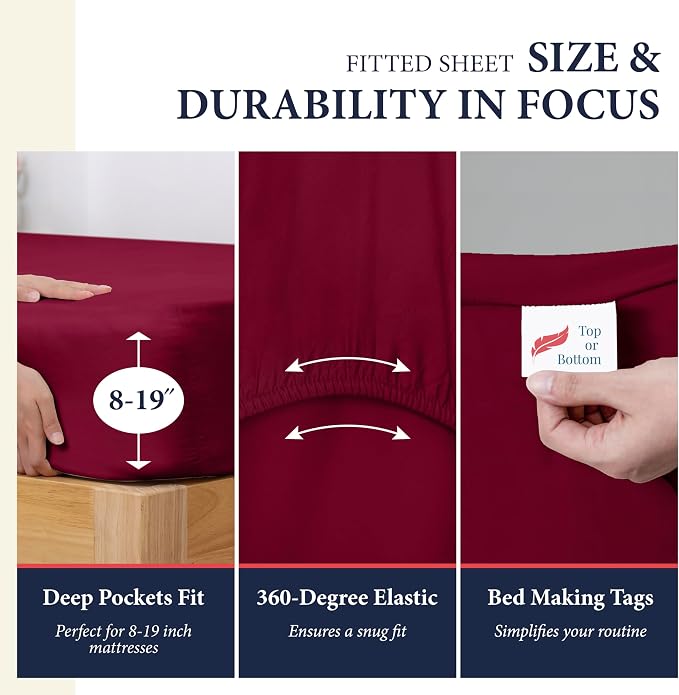100% Egyptian Cotton King Size Sheets Set - Image 4