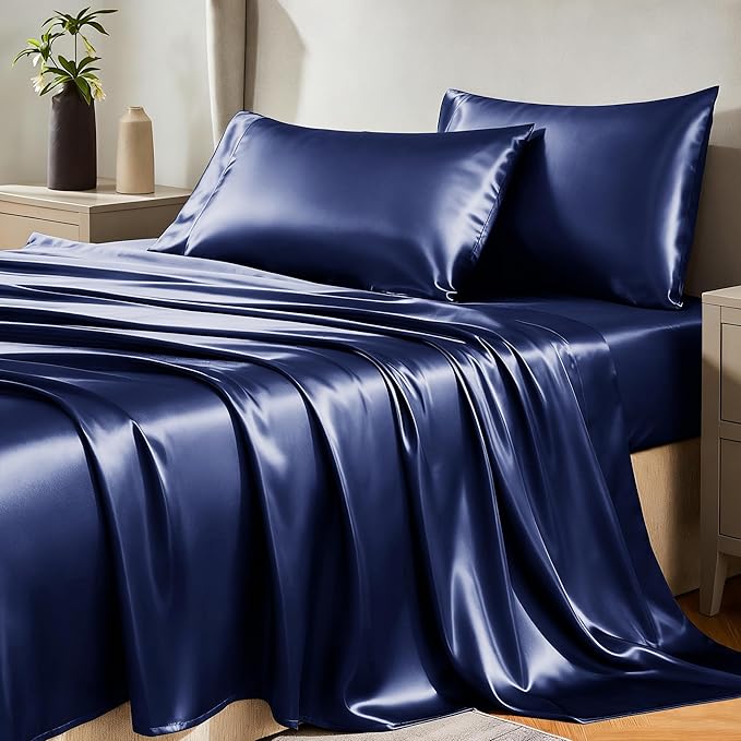CozyLux Satin Sheets Twin Sheet Set by CozyLux