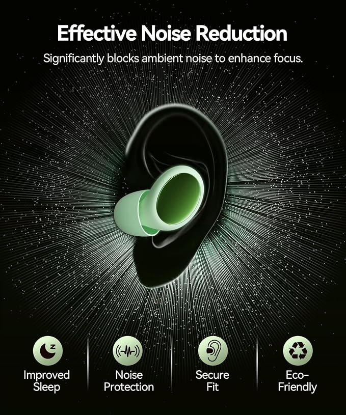 45dB Ear Plugs for Sleeping Noise Cancelling Ear Plugs for Noise Reduction & - Image 2