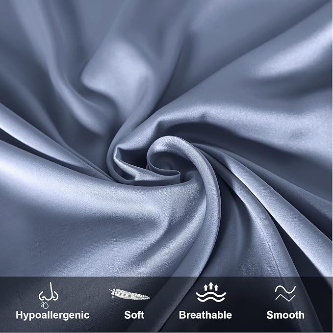 Mulberry Silk Pillowcase for Hair and Skin, Standard Size Cooling Silk Pillow - Image 2