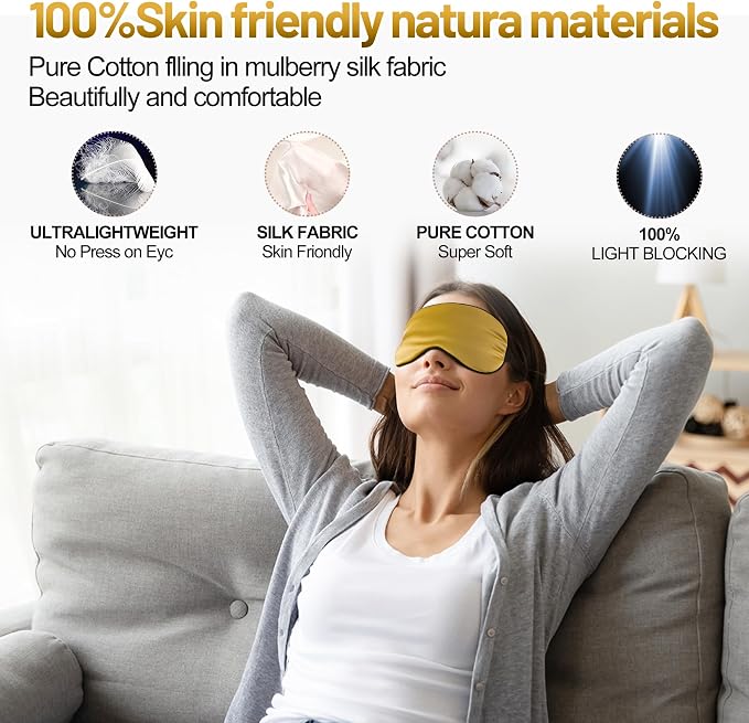 Sleep Mask, Silk Eye Mask for Sleeping - Image 5