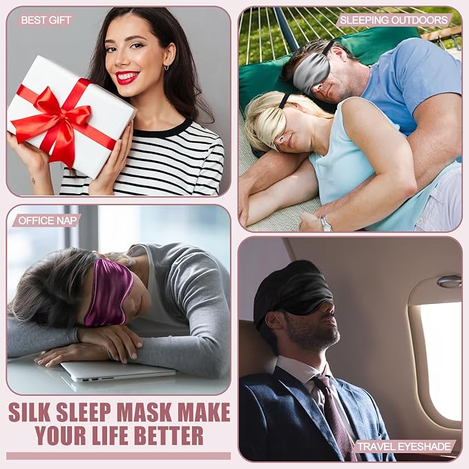 Xtinmee 30 Pieces Silk Sleep Mask Silk Eye Mask - Image 7