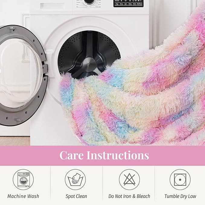 Wemore Shaggy Long Fur Faux Fur Weighted Blanket, Cozy and Fluffy Plush Sherpa - Image 7