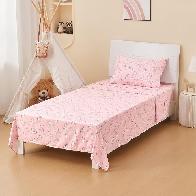 lasoftan Kids Sheet Set Twin Size 3 Pcs, Girls Sheet Set - Image 3