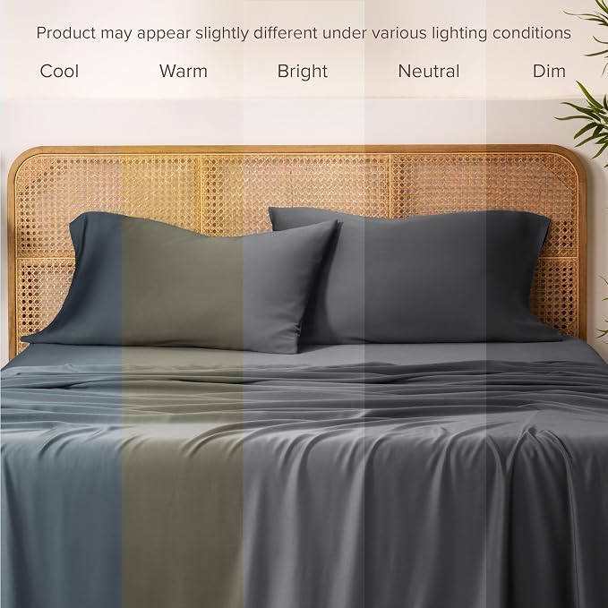 Bare Home 100% Rayon Made from Bamboo Luxury King Size Set of 2 Cooling - Image 5
