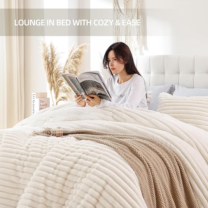 Smoofy Fluffy Full Size Comforter Sets 3 Pieces - Image 6