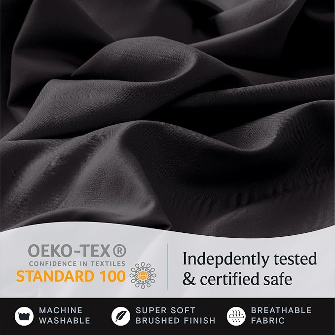 LuxClub 6 PC Queen Sheet Set, Breathable Luxury Bed Sheets, Deep Pockets 18" - Image 5