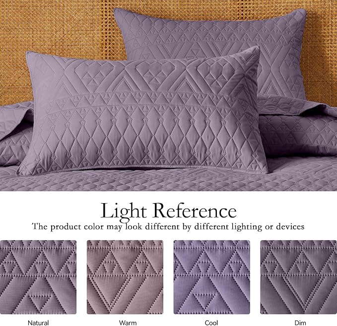 akkialla Full/Queen Quilt Set, Boho Geometric Pattern, Soft All-Season Bedding - Image 5