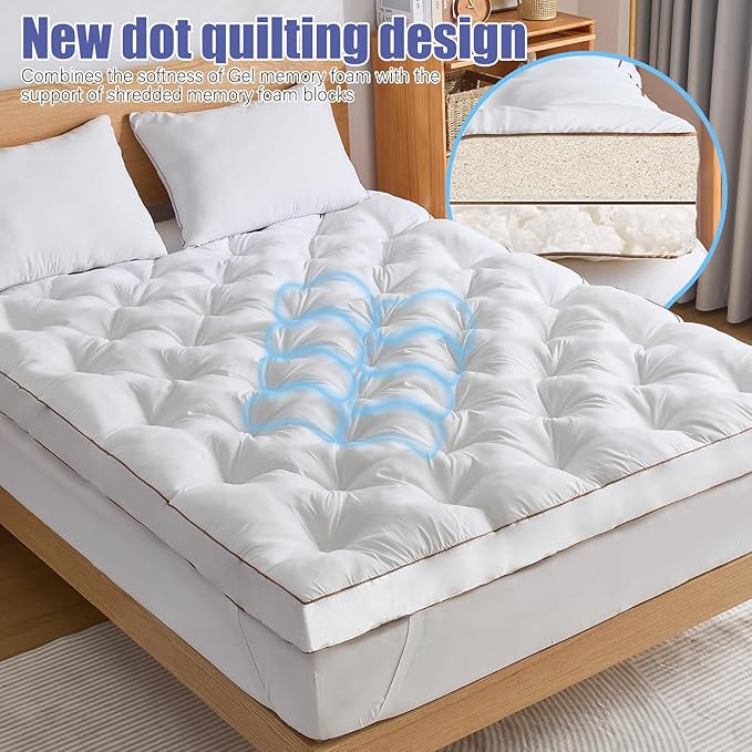 WhatsBedding 4 Inch Memory Foam Mattress Topper Twin - Image 7