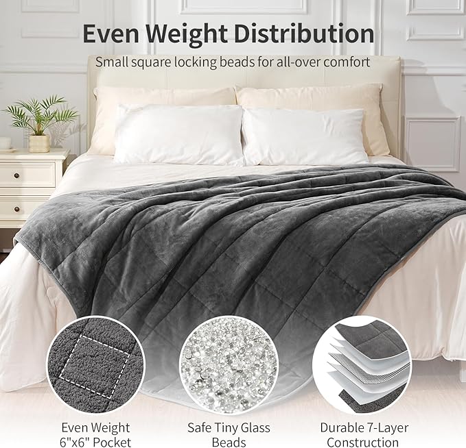 Uttermara Weighted Blankets for Adults Full Size, 15lbs 48x72 inches Blanket - Image 6