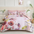 Yogeneg King Size Comforter Set 7 Piece Bed in a Bag, Elegant Floral Botanical by YOGENEG