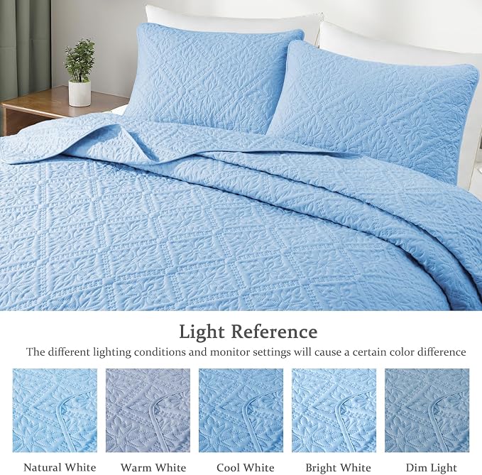 Exclusivo Mezcla Queen Quilt Bedding Set, Lightweight Soft Bedspreads Coverlets - Image 3