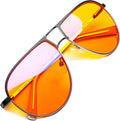 Orange Aviator Blue Light Blocking Glasses by THLSLEEP