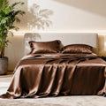 Love's cabin 4Piece California King Satin Bed Linen Set, Deep Pocket, Luxury by Lovescabin