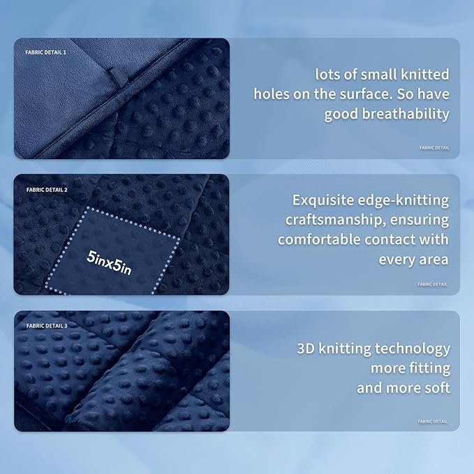 Topcee Weighted Blanket for Adults, Minky Dots Heavy Blanket for 140-160lbs - Image 6