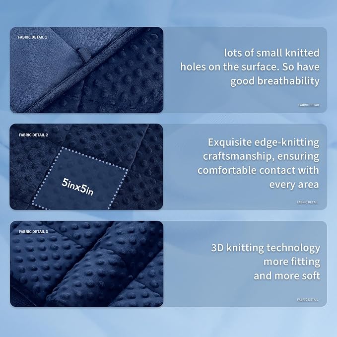 Topcee Weighted Blanket for Adults, Minky Dots Heavy Blanket for 140-160lbs - Image 6