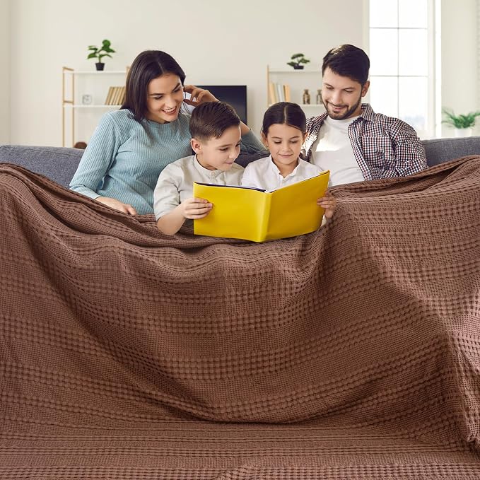 PHF Cooling Waffle Blanket California King Size, Lightweight 60% Rayon from - Image 2