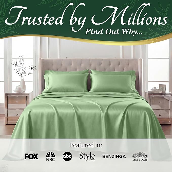 DECOLURE 100% Viscose Derived from Bamboo Sheets Twin Size - Image 5