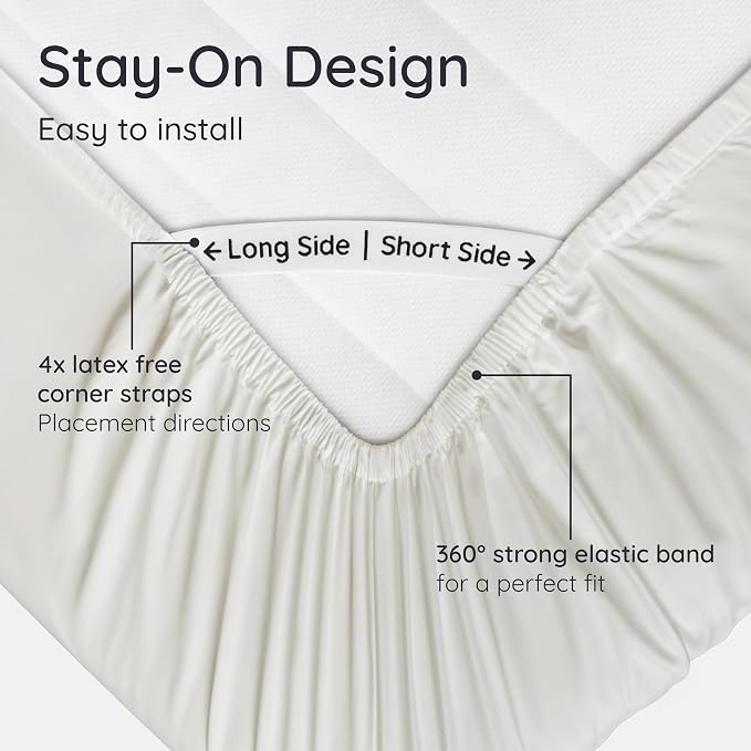Bambaw 100% Viscose Derived from Bamboo Full Fitted Sheet Size, 15’’ Deep - Image 5