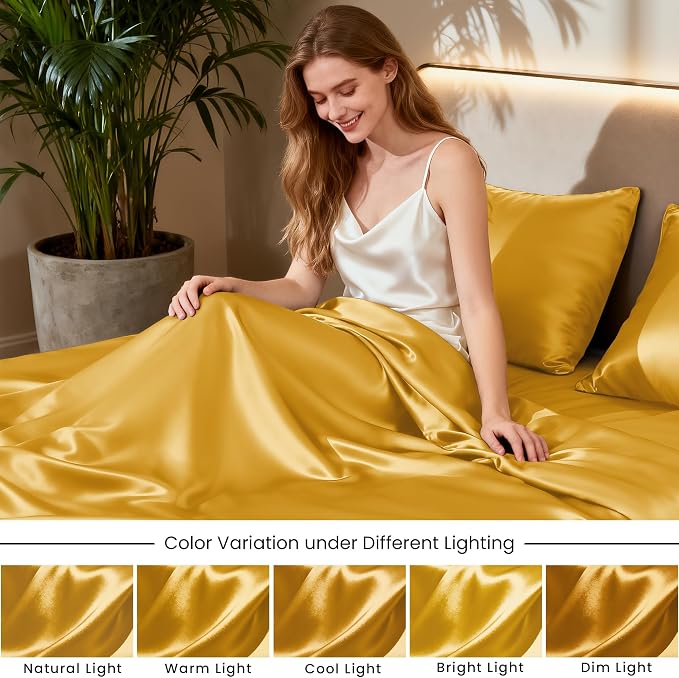 Love's cabin Twin XL Satin Sheet Sets - Image 7