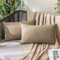 MIULEE Pack of 2 Decorative Outdoor Solid Waterproof Throw Pillow Covers Faux by MIULEE
