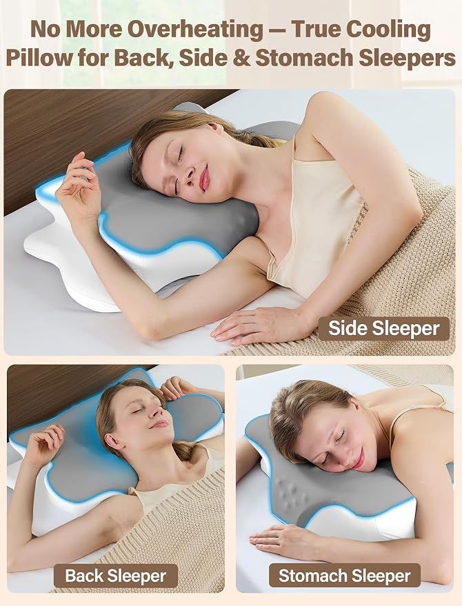 Cervical Neck Pillow for Pain Relief – Ergonomic Memory Foam Pillow for Side - Image 8