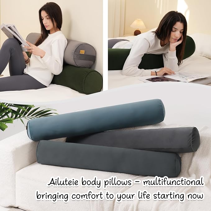 Body Pillow for Adults, Long Round Pillow, Big Cylindrical Pillow, Large Full - Image 7