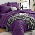 HEVUMYI Grape Purple Full Comforter Set by HEVUMYI