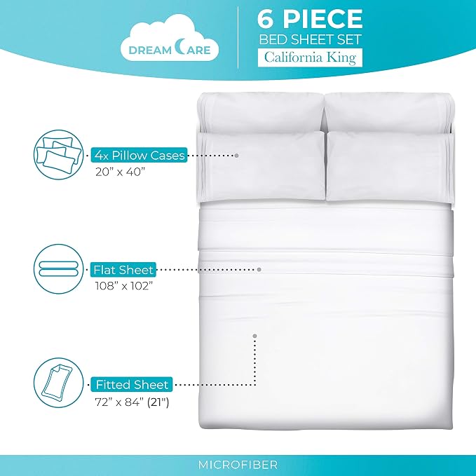DREAMCARE California King Sheet Sets - Image 4