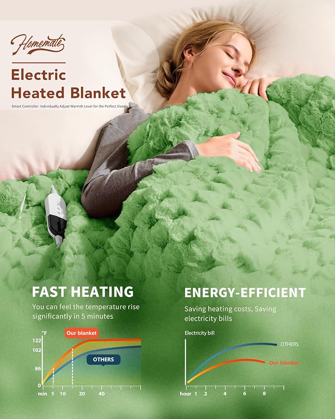 Homemate Electric Heated Throw Blanket - Image 2