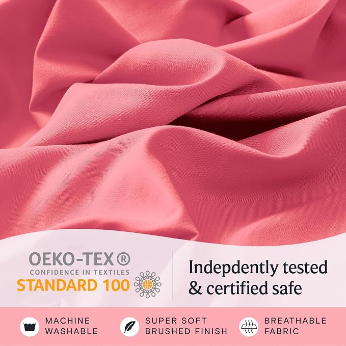 LuxClub 5 PC Sheet Set Bed Sheets Deep Pockets 16" Eco Friendly Wrinkle Free - Image 5