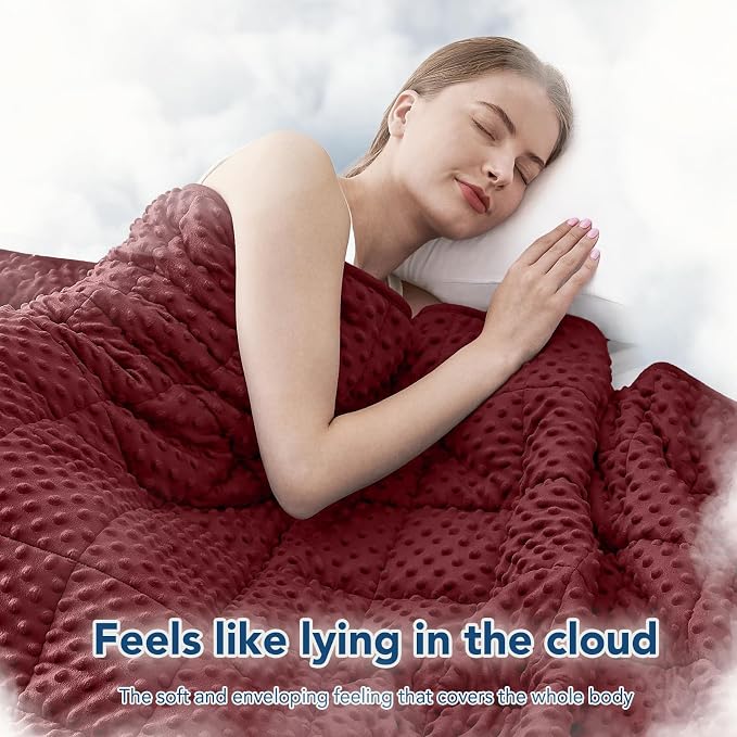 Topcee Weighted Blanket for Adults, Minky Dots Heavy Blanket for Woman - Image 4
