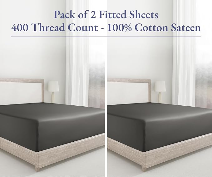 California Design Den 2-Pack Queen Fitted Sheet Only Deep Pocket - Image 4