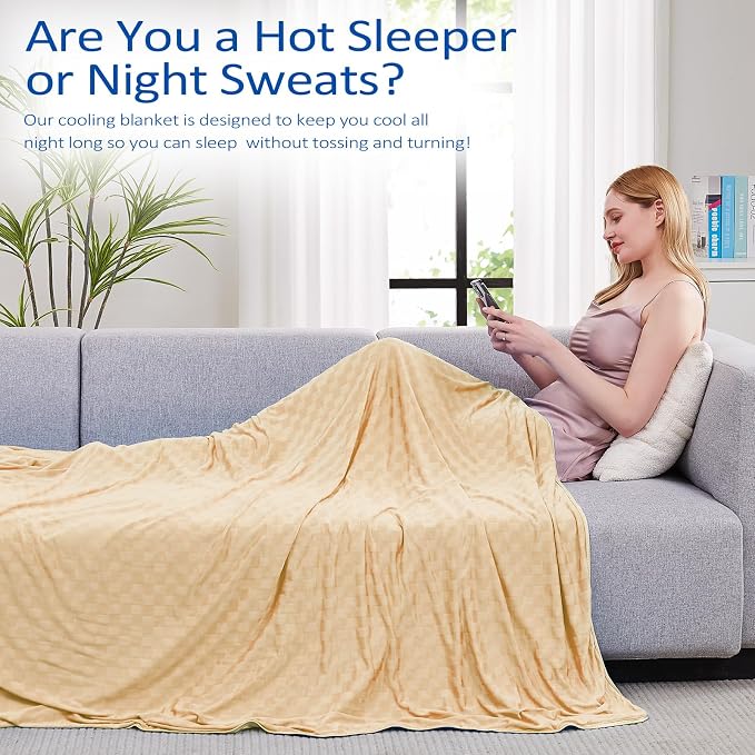 Topcee Cooling Blanket, Summer Cooling Blankets - Image 4