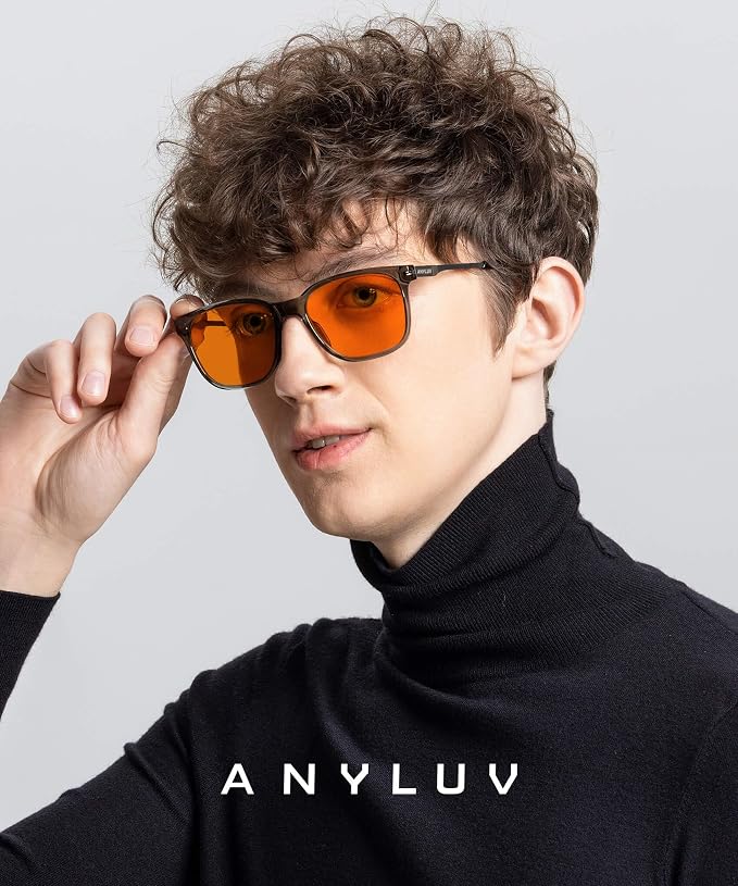 ANYLUV Blue Light Glasses for Men, Lightweight Computer Gaming Glasses - Image 2