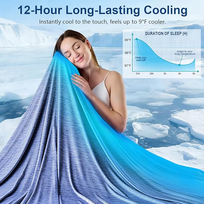 KMUSET Cooling Blanket Queen Size, Double Sided Summer Cooling Blankets - Image 2