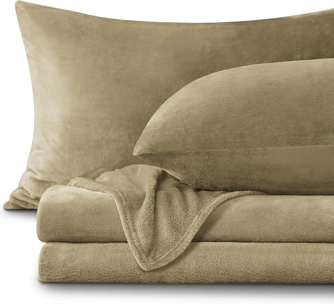 BEDELITE Flannel Sheets King Size Camel by BEDELITE