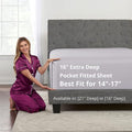 Queen Size Deep Pocket Fitted Sheets 16' Fit Perfectly 14'18' Mattress & by DeaLuxeBedding