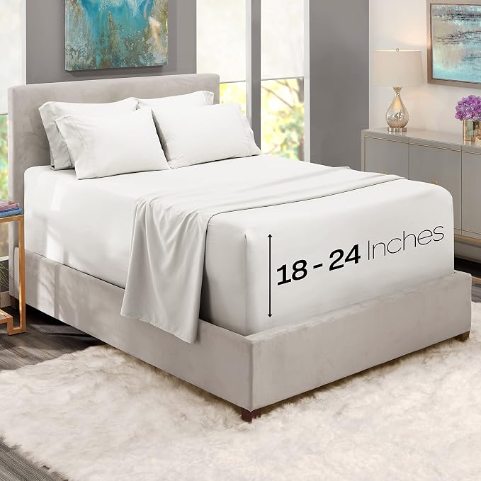 Hearth & Harbor 6Pc King Size Bed Linen Set - Image 2