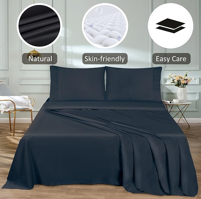 Flat Sheet Only 2 Pack, Cal King Size 400 Thread Count 100% Egyptian Cotton - Image 3
