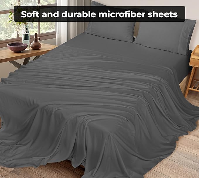 Royale Linens 6 Pack Bulk Flat Sheet Set - Image 4