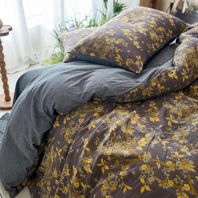 mixinni Vintage Floral Duvet Cover King Set - Image 5