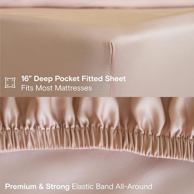 DOZ Sheet Set, 100% Viscose derived from Bamboo, Organically Grown, Buttery Soft - Image 5