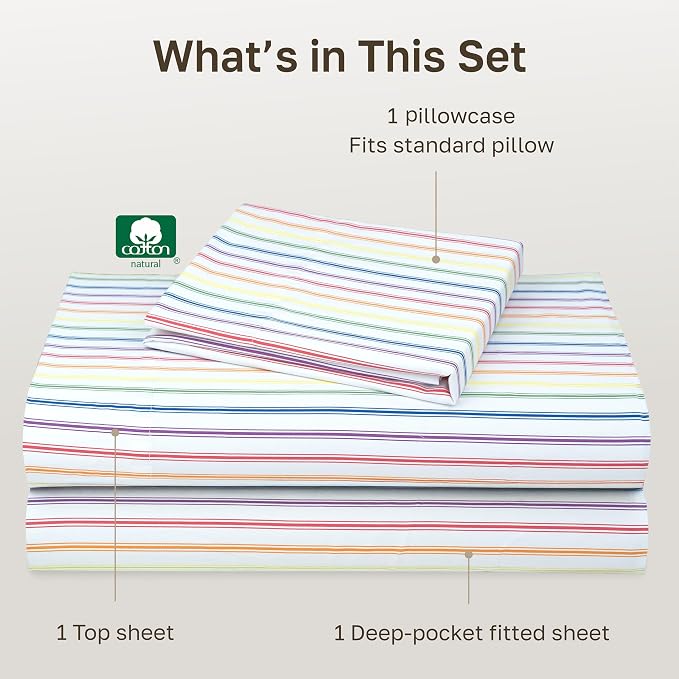 California Design Den Soft Twin Size 100% Cotton Sheet Sets, 400 Thread Count - Image 4